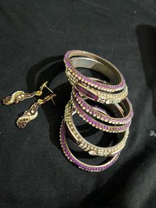Elegant Bangle &amp; Earring Set