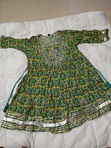 Ethnic Green Printed 3 piece sahara