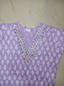 Lavendar Kurta And Pant Set