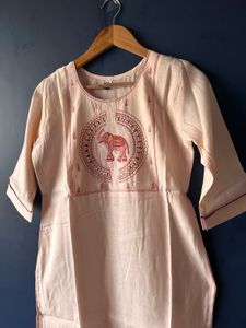 Embroidered Elephant Kurta