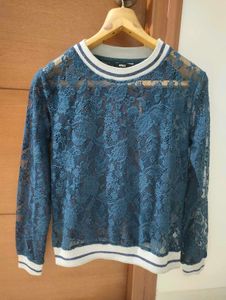 MAX Blue Lace Long Sleeve Top💙