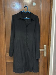 Classic Black Button-Down Dress