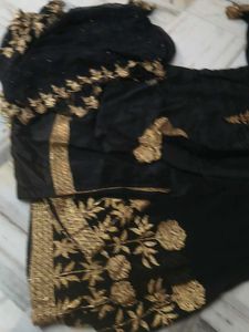 Black Lehenga Choli with Gold Embroidery