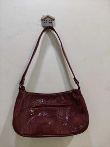 burgundy fall shoulder bag