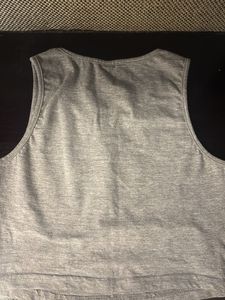 Grey New York USA Crop Top Tank