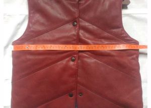 js. crew original  Burgundy Leather Vest