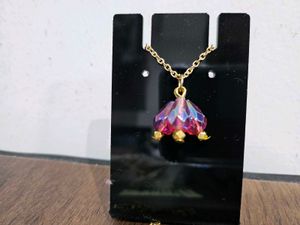 Elegant Beaded Drop Earrings and matching necklace