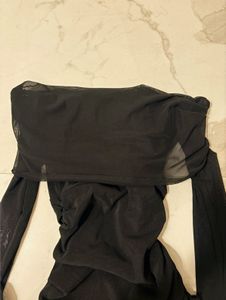 Chic Off-Shoulder Black Dress
