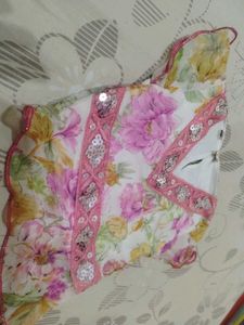 Floral Baby Top with Sequins
