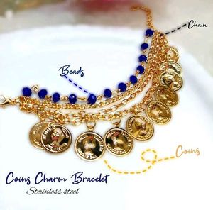 Aesthetic Multi-Layer Coin Charm Bracelets