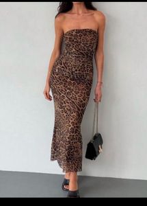 Leopard Print Midi Dress