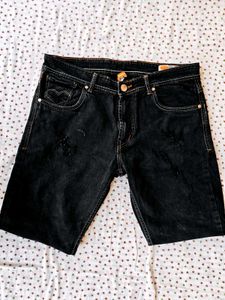 women's Black Denim Shorts