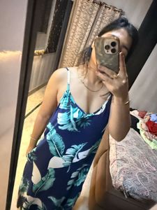 Blue Floral Maxi Dress🦋