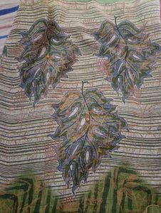 Beautiful Leaf Print Saree
