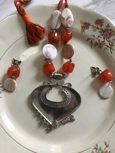 Bohemian Heart Pendant Necklace Set