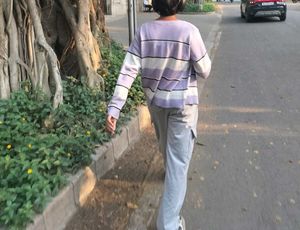 Striped Button-Up Cardigan 💜🤍