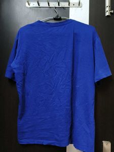 Blue "Chill Out" Cat Graphic T-Shirt
