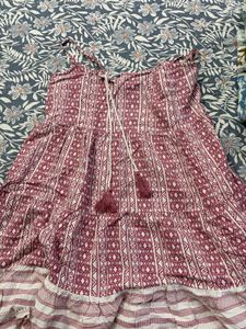 zudio Boho Print Tiered Summer top