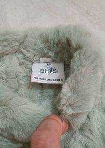 🧸 Cute Girls Mint Green Fuzzy Winter Top | Full S