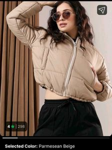 Stylish Beige Puffer Jacket