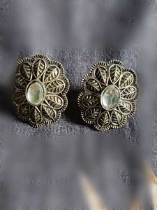 Ornate Floral Stud Earrings