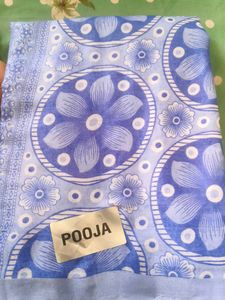 Blue Floral Saree