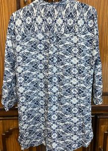 Patterned Blue Top