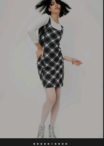 Chic Plaid Sleeveless Mini Dress
