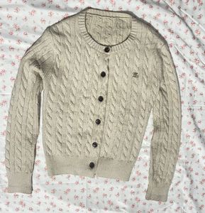 Cable Knit Button-Up Cardigan