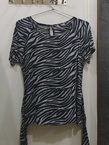 Stylish Zebra Print Top