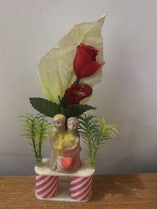 Vintage Couple Figurine with Rose