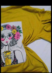 Yellow Graphic Print T-Shirt