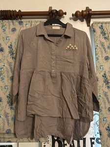 Brown High Low Top