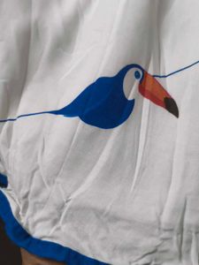 White Short WoodPecker Skirt