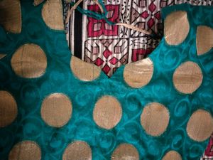 Teal & Gold Polka Dot Blouse