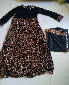 Elegant Sequin Ethnic Gown