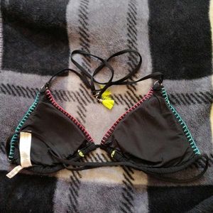 Embroidered Bikini Top L