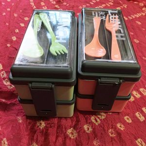 Stackable Lunch Box with Cutlery