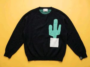 Black Cactus Knit Sweater