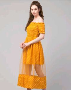 Chic Off-Shoulder Polka Dot Dress