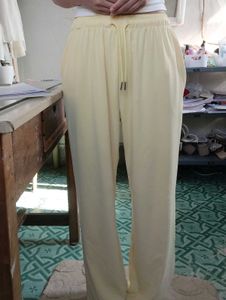 Light /butter Yellow casual pants / trousers