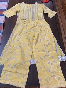 Yellow Floral Kurta Set