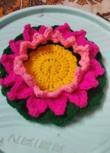Handmade Crochet Flower Showpiece. .mat, coaster