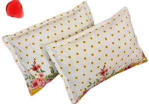 Yellow Floral Polka Dot Bedsheet Set