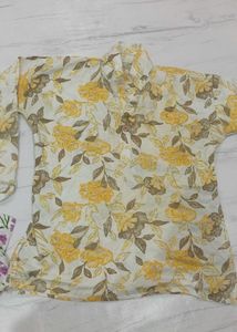 Floral Print Cotton Kurta