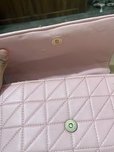 Chic Quilted Pink Shoulder Bag
