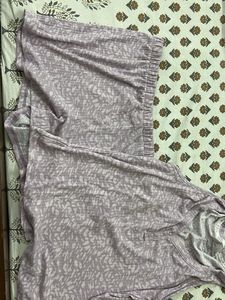 Cozy Lavender Printed Pajama Set