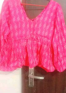 V-Neck Peplum Top