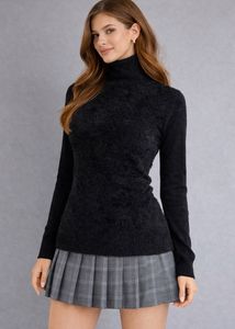 Elegant Black Turtleneck Sweater