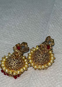 Traditional Peacock Jhumka Earrings